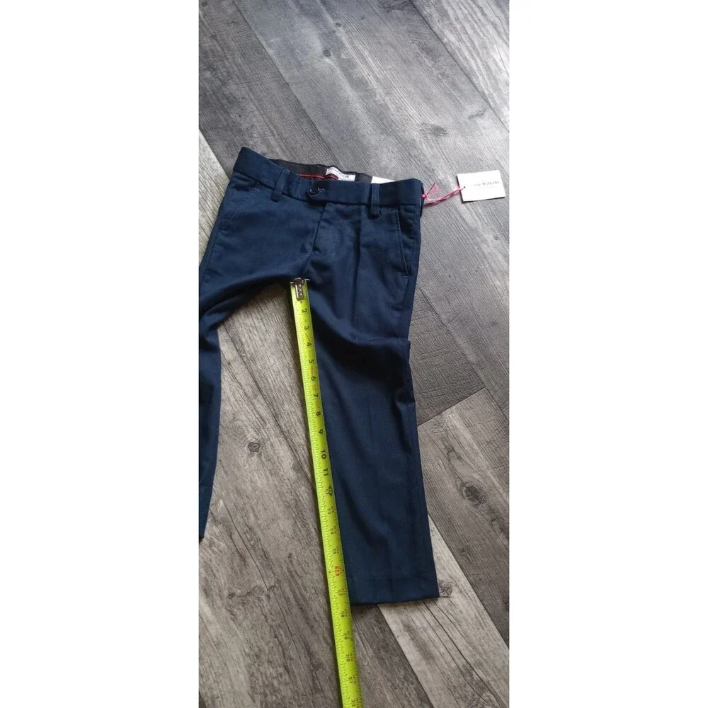 Isaac Mizrahi Boys 5 Slim Blue Tapered Leg Dress Pants, NWT